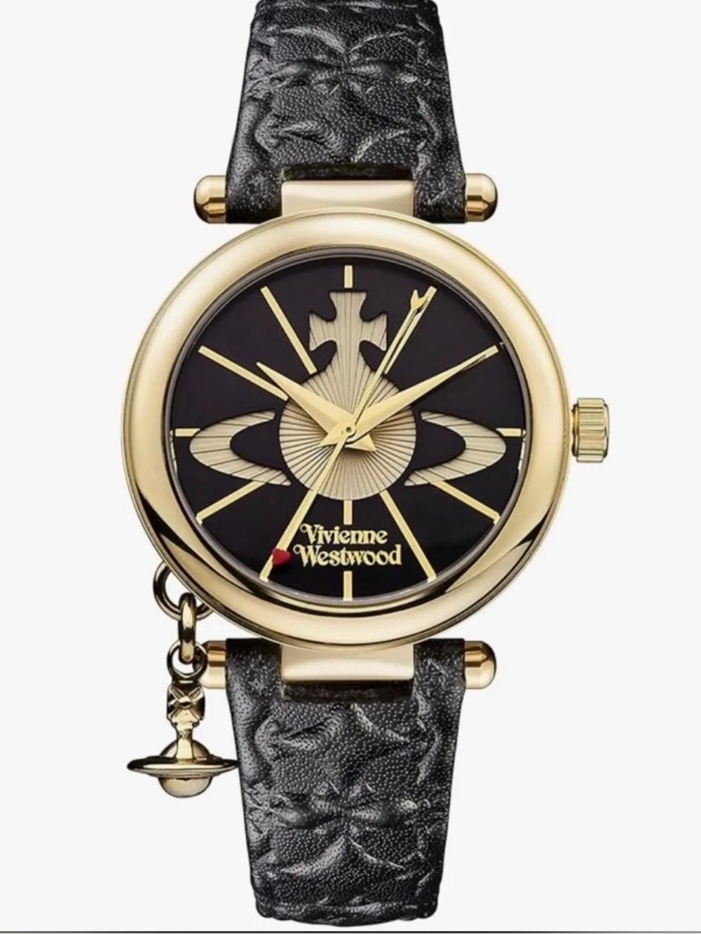 Vivienne Westwood Orb Womens
Quartz Watch with Black Dial & Black
Leather Strap